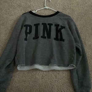 PINK Cropped Sweater